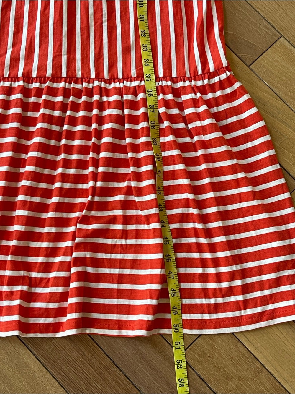 Boden Emma Tiered Jersey Midi Dress Fiesta & White Stripe US 10R UK 14R - Picture 8 of 10